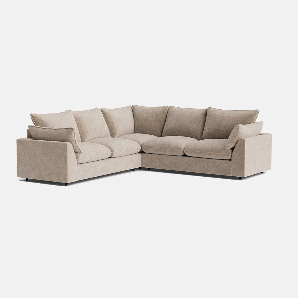Berlin Luxe Chenille Double Corner Sofa - Sand Dune  - OUTLET