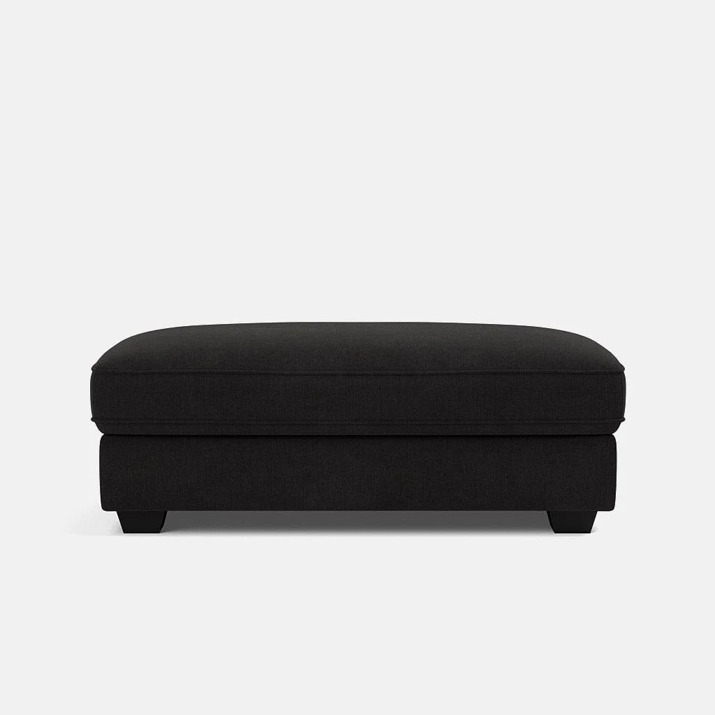 Bloomsbury Luxe Chenille Ottoman Footstool - Roof Top - OUTLET