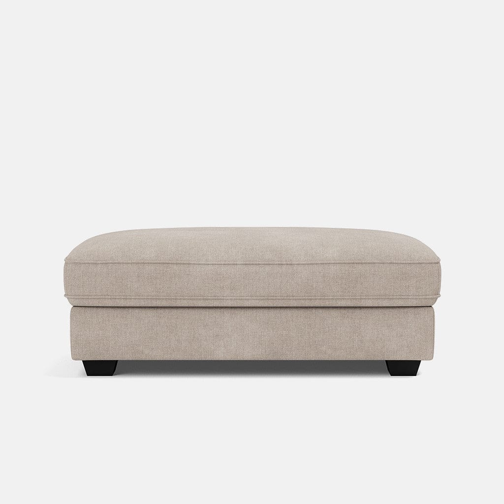 Bloomsbury Luxe Chenille Ottoman Footstool - Summer Linen - OUTLET