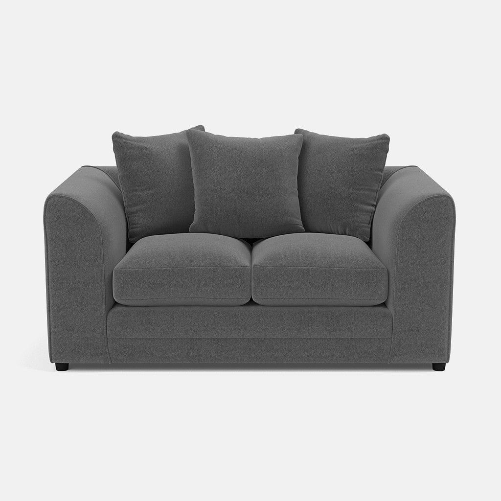 Chelsea Relaxed Linen 2 Seater Sofa - Charcoal Mist