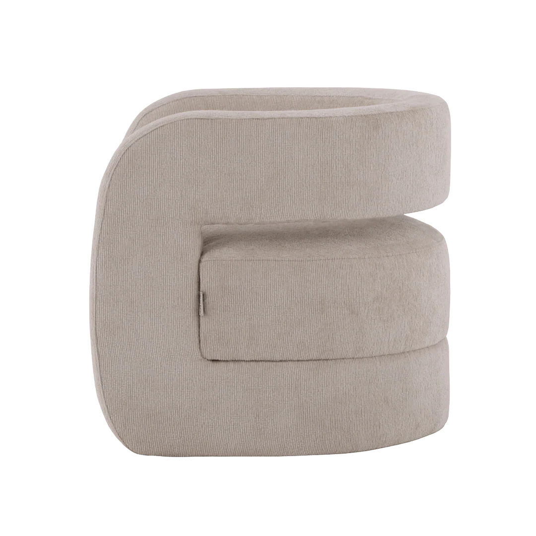 Heidi Luxe Chenille Accent Chair - Quartz Stone - Image 3