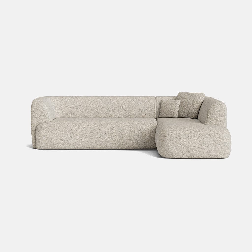 Hoxton Textured Boucle Right Corner Sofa - Dusty Cream