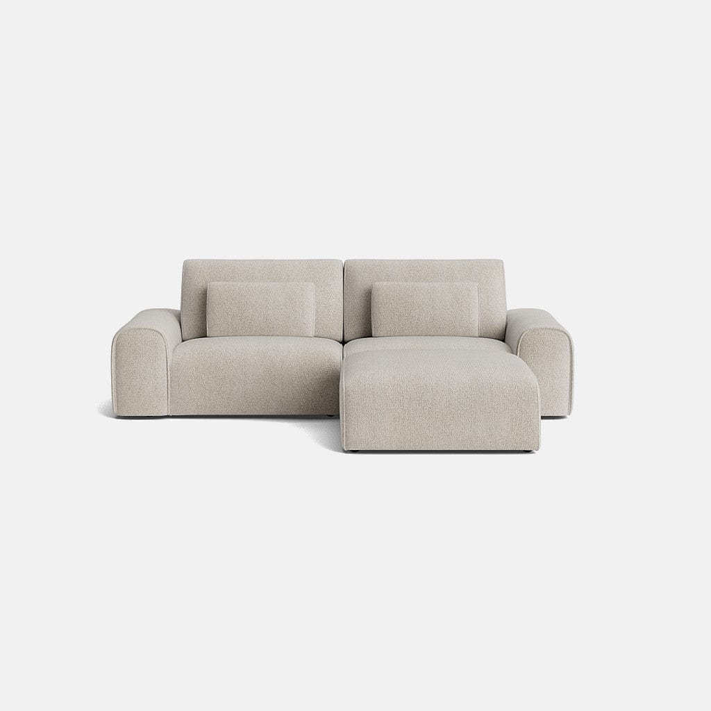 Kate Soft Chenille Medium Left/Right Corner Footstool End - Cream Dream