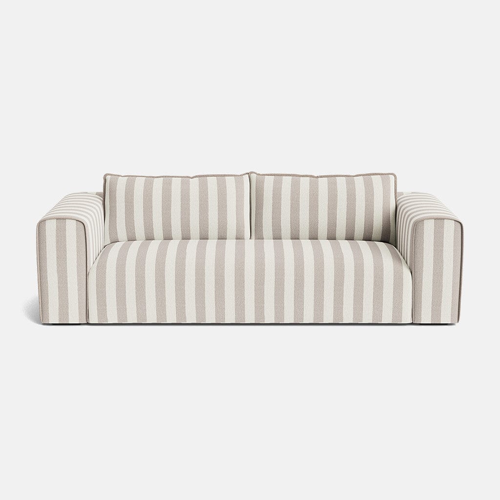Leni Textured Boucle 3 Seater Sofa - Sandstone Stripes