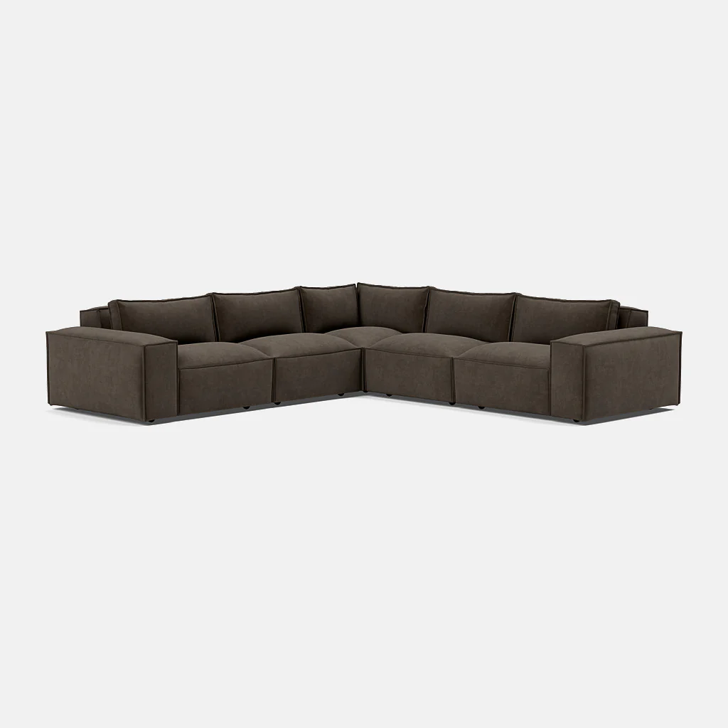 Marylebone Luxe Chenille Double Corner - Moody Mocha