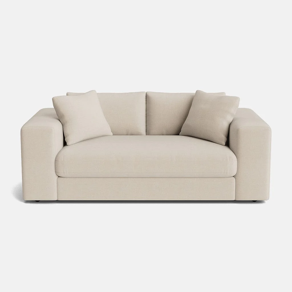 Niko Luxe Chenille 3 Seater Sofa - Cool Cream