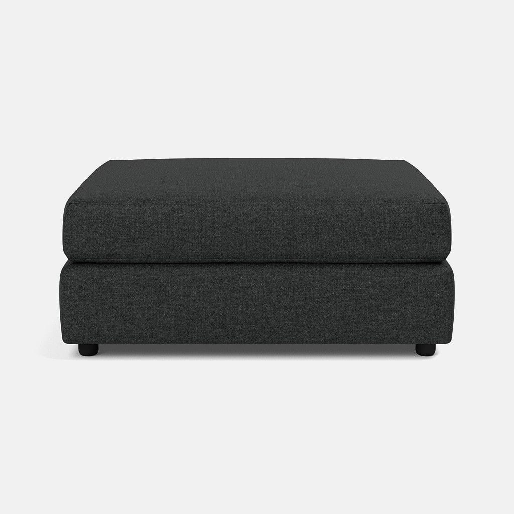 Soho Luxe Chenille Footstool - Thunder Sky  - OUTLET
