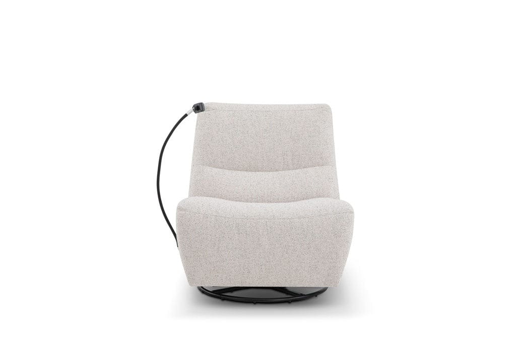 Thea Textured Boucle Power Recliner Chair - Dusty Cream - Image 3